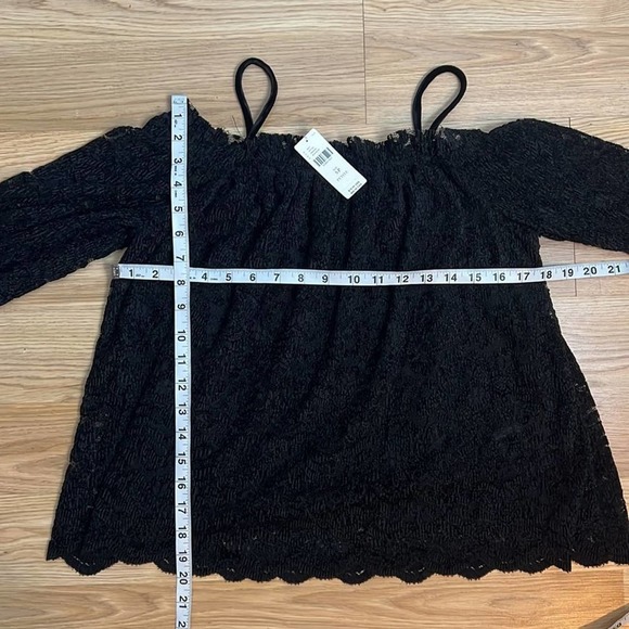 NWT Anthropologie Eri + Ali lace off the shoulder top size petite small - Picture 11 of 11